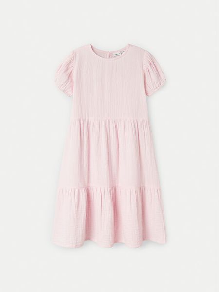 NAME IT Sukienka letnia 13240414 Różowy Regular Fit. Czerwone sukienki dziewczęce Name it, bez wzorów, z bawełny, bez ramiączek, proste. Za 119.99 zł.