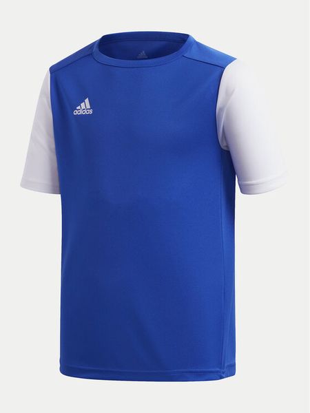 Adidas T-Shirt Estro 19 DP3217 Niebieski Regular Fit. Niebieskie t-shirty i koszulki chłopięce Adidas, bez wzorów, z syntetyku, bez kołnierzyka, bez ramiączek. Za 39.99 zł.