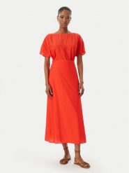 LOLA CASADEMUNT Sukienka codzienna MS2616020 Czerwony Regular Fit. Czerwone sukienki damskie LOLA CASADEMUNT, bez wzorów, z syntetyku, bez ramiączek. Za 712.99 zł.