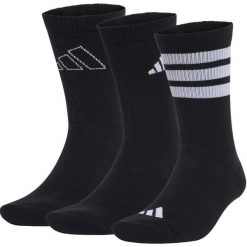 Skarpety Adidas Sport Logo Pack 3Pp Dorośli. Czarne skarpetki damskie Adidas, bez wzorów, z bawełny. Za 53.99 zł.