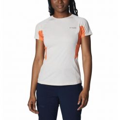 Koszulka Damska Columbia Titan Pass Ice SS T-Shirt. Czerwone bluzki damskie Columbia, xs, bez wzorów, bez kołnierzyka. Za 119.99 zł.