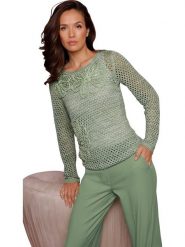 Creation L Sweter w kolorze zielonym rozmiar: 36. Zielone swetry klasyczne damskie creation L, l, bez kołnierzyka. Za 90.95 zł.