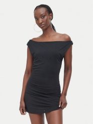 Juicy Couture Sukienka codzienna JCWED226330 Czarny Slim Fit. Czarne sukienki damskie Juicy Couture, bez wzorów, z syntetyku, bez ramiączek. Za 319.99 zł.