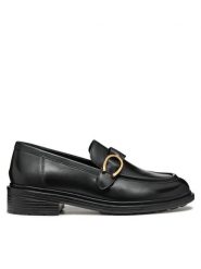 Geox Mokasyny D Walk Pleasure D46TGC 00043 C9999 Czarny. Czarne mokasyny damskie Geox, ze skóry, bez obcasa. Za 419.99 zł.
