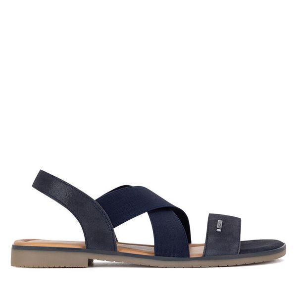 Sandały Lasocki. Czarne sandały damskie Lasocki, bez wzorów, bez obcasa, na słupku, bez zapięcia. Za 229.99 zł.