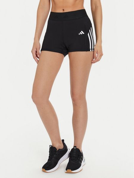 Adidas Szorty sportowe Hyperglam IN9299 Czarny Slim Fit. Czarne spodenki sportowe damskie Adidas, xs, bez wzorów, z syntetyku, na fitness i siłownię. Za 109.99 zł.