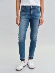 OPUS Dżinsy - Slim fit - w kolorze niebieskim rozmiar: 42/L28. Niebieskie jeansy damskie Opus, z podwyższonym stanem. Za 180.06 zł.
