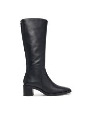Calvin Klein Kozaki Block Heel High Boot Zip Lth HW0HW03172 Czarny. Czarne kozaki damskie Calvin Klein, ze skóry, bez obcasa, na słupku, bez zapięcia. Za 949.99 zł.
