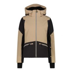 Kurtka narciarska damska CMP 34W4426. Brązowe kurtki damskie CMP, bez wzorów, z elastanu, z kapturem. Za 1,299.00 zł.
