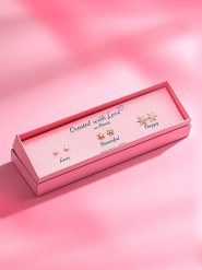 Created with Love 3-częściowy zestaw kolczyków-wkrętek "Muse" z cyrkoniami rozmiar: onesize. Żółte kolczyki damskie Created with Love, z cyrkonią, z mosiądzu. Za 56.99 zł.