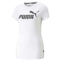 Koszulka Kobieta Puma Essentials Slim biały. Białe koszulki damskie Puma, xs, bez wzorów, bez kołnierzyka, bez ramiączek. Za 105.65 zł.