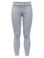 Under Armour Legginsy sportowe "Tech Branded" w kolorze szarym rozmiar: XL. Szare legginsy damskie Under Armour, xl, bez wzorów, z materiału, outdoorowe. Za 122.99 zł.