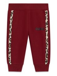 Guess Spodnie dresowe K6BB03 K5886 Bordowy Regular Fit. Czerwone spodnie dresowe dziewczęce Guess, z aplikacjami, z bawełny. Za 134.99 zł.