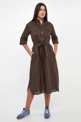 Sukienka lniana szmizjerka Tabella MM. Sukienki damskie MM, bez wzorów, bez ramiączek. Za 1,359.00 zł.