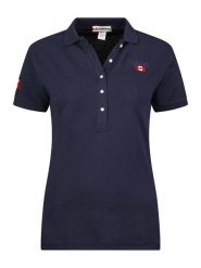 Canadian Peak Koszulka polo "Kellyeak" w kolorze granatowym rozmiar: XXL. Niebieskie bluzki damskie Canadian Peak, xxl, bez wzorów, z bawełny, bez kołnierzyka, bez ramiączek. Za 83.42 zł.