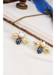 L'Atelier de Gaia Pozłacane kolczyki-wkrętki z perłami i cyrkoniami rozmiar: onesize. Białe kolczyki damskie L'Atelier de Gaia, z cyrkonią, pozłacane. Za 104.39 zł.