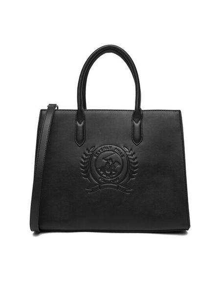 Beverly Hills Polo Club Torebka C-BHPC-L-008-08 Czarny. Czarne torebki klasyczne damskie Beverly Hills Polo Club, z materiału, bez dodatków. Za 199.99 zł.