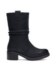 Clara Barson Botki KAIA WS6183-10 Czarny. Czarne botki damskie Clara Barson, z materiału, bez obcasa, na słupku, bez zapięcia. Za 169.99 zł.