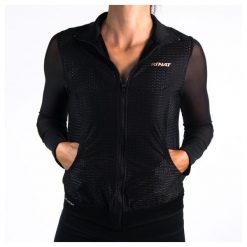 Kurtka fitness damska Rinat Vale. Czarne kurtki sportowe damskie RINAT, xl, bez wzorów, z materiału, bez kaptura. Za 338.50 zł.