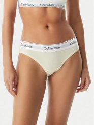 Calvin Klein Underwear Figi klasyczne LV00QF8520 Kremowy. Białe figi Calvin Klein Underwear, bez wzorów, z bawełny. Za 109.99 zł.