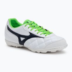 Buty piłkarskie Mizuno Mrl Sala Club TF. Białe obuwie sportowe damskie Mizuno, bez zapięcia, do biegania. Za 269.99 zł.