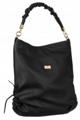 Shopperka skórzana Peterson [DH] PTN TWP-011 czarna. Czarne shopper bag Peterson, bez wzorów, ze skóry, na ramię, bez dodatków. Za 436.00 zł.