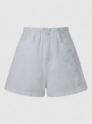 Pepe Jeans Szorty dżinsowe w kolorze białym rozmiar: W25. Białe szorty damskie Pepe Jeans, bez wzorów, z jeansu, z podwyższonym stanem. Za 118.28 zł.
