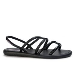 Sandały damskie Ipanema 27135AV559. Czarne sandały damskie Ipanema, bez wzorów, z materiału, bez obcasa, na płaskiej podeszwie, bez zapięcia. Za 65.00 zł.