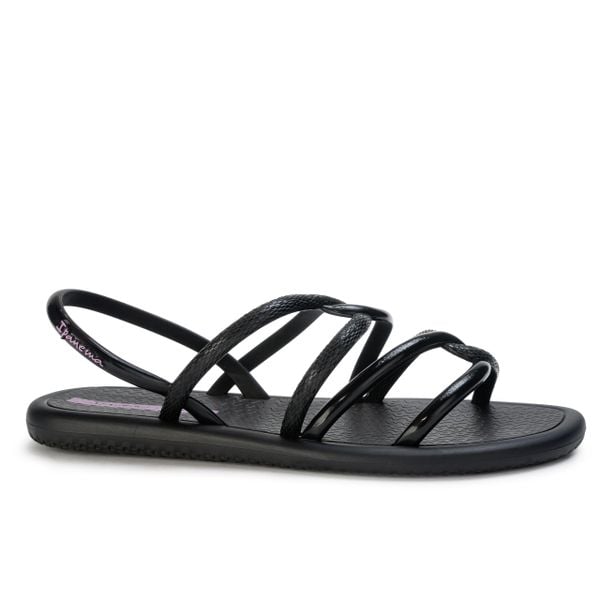 Sandały damskie Ipanema 27135AV559. Czarne sandały damskie Ipanema, bez wzorów, z materiału, bez obcasa, na płaskiej podeszwie, bez zapięcia. Za 65.00 zł.