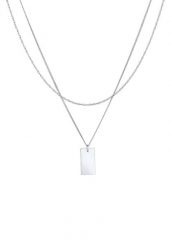 Elli Damski wisior prostokątny Twisted Basic Minimal Trend w srebrze próby 925 Sterling Silver Naszyjniki 1 ct. Szare naszyjniki damskie Elli, srebrne. Za 249.89 zł.