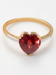 DIAMANTA Złoty pierścionek "Nimué" z kamieniami szlachetnymi rozmiar: 58. Czerwone pierścionki damskie DIAMANTA, z diamentem, złote. Za 1,217.99 zł.