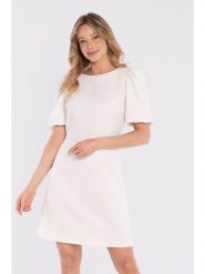 Stylove Sukienka w kolorze białym rozmiar: M. Brązowe sukienki damskie Stylove, bez wzorów, bez ramiączek. Za 234.99 zł.