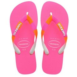 Japonki basenowe damskie Havaianas Top Verano II. Czerwone klapki damskie Havaianas, bez wzorów, bez obcasa, bez zapięcia. Za 71.99 zł.