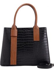 Mia Tomazzi Skórzana torebka "Monviso" w kolorze czarno-jasnobrązowym - 33 x 25 x 14 cm rozmiar: onesize. Brązowe torebki klasyczne damskie Mia Tomazzi, z materiału, przez ramię, bez dodatków. Za 347.99 zł.