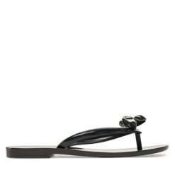 Japonki Melissa. Czarne klapki damskie Melissa, bez wzorów, bez obcasa, bez zapięcia. Za 219.99 zł.