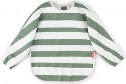 Śliniak z rękawami Stripes 6-18 m zielony. Zielone śliniaki Done by deer, bez wzorów. Za 99.00 zł.