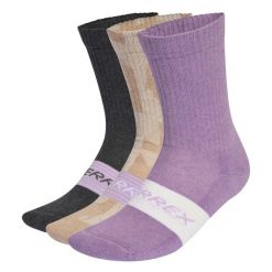 Skarpetki adidas Terrex (x3). Brązowe skarpetki damskie Adidas, bez wzorów, z bawełny. Za 100.75 zł.