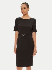 Boss Sukienka codzienna Daleah 50490041 Czarny Slim Fit. Czarne sukienki damskie Boss, bez wzorów, z wełny, bez ramiączek. Za 849.99 zł.