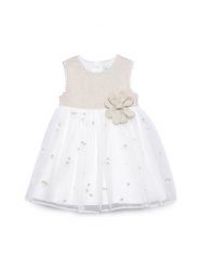 Abel & Lula Sukienka elegancka 5001 Beżowy Regular Fit. Brązowe sukienki dziewczęce Abel & Lula, bez wzorów, z syntetyku, bez ramiączek. Za 399.99 zł.