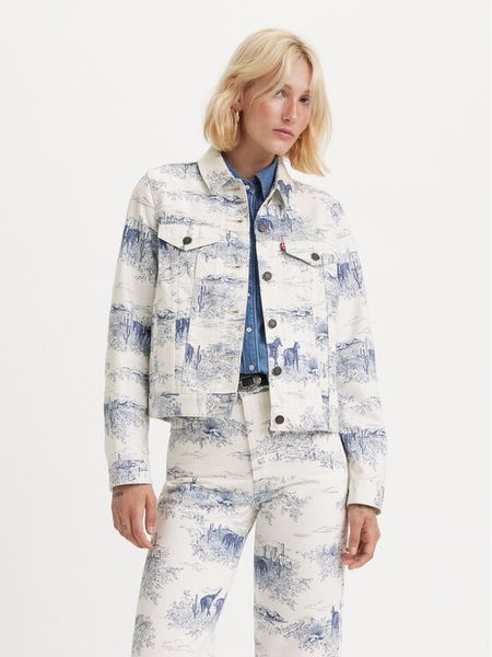 Levi's® Kurtka jeansowa The Original Trucker 29945-0161 Biały Regular Fit. Białe kurtki damskie s, bez wzorów, z bawełny, bez kaptura. Za 359.99 zł.