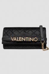 VALENTINO Czarna torebka damska Life Pochette. Czarne torebki wieczorowe damskie Valentino by Mario Valentino, bez wzorów, z weluru, bez dodatków. W wyprzedaży za 301.99 zł.