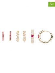 U.S. Polo Assn. Pozłacane kolczyki-kreole (3 pary) z kryształami rozmiar: onesize. Różowe kolczyki damskie U.S. Polo Assn., z kryształem, metalowe. Za 73.99 zł.