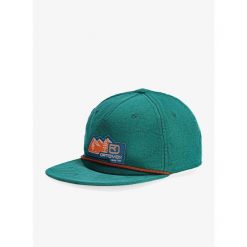 Czapka z daszkiem Ortovox Vintage Badge Cap - pacific green. Zielone czapki z daszkiem damskie ORTOVOX, bez wzorów. Za 146.99 zł.