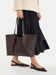 GINO ROSSI Torebka C-LX10146 Brązowy ciemny. Brązowe shopper bag Gino Rossi, bez wzorów, ze skóry, bez dodatków. Za 329.99 zł.