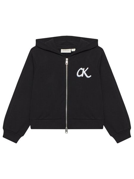 Calvin Klein Jeans Bluza IG0IG02969 D Czarny Regular Fit. Czarne bluzy dziewczęce Calvin Klein Jeans, bez wzorów, z bawełny, bez ramiączek, bez kaptura. Za 219.99 zł.