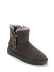 ISLAND BOOT Botki zimowe "Koldy" w kolorze szarym rozmiar: 37. Szare botki damskie Island Boot, na zimę, z materiału, bez obcasa, bez zapięcia. Za 141.85 zł.