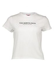 The North Face Koszulka w kolorze białym rozmiar: M. Białe bluzki damskie The North Face, m, bez wzorów, z bawełny, bez kołnierzyka, bez ramiączek. Za 87.81 zł.
