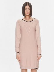 Liu Jo Sport Sukienka dzianinowa TF3128 MS49I Różowy Regular Fit. Czerwone sukienki damskie Liu Jo Sport, bez wzorów, z dzianiny, sportowe, bez ramiączek. Za 799.99 zł.