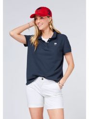Polo Sylt Koszulka polo w kolorze granatowym rozmiar: XL. Niebieskie bluzki damskie Polo Sylt, xl, bez wzorów, bez kołnierzyka, bez ramiączek. Za 131.74 zł.