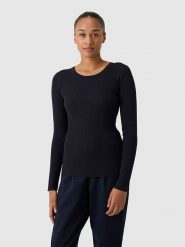 Les Lunes Sweter "Evii" w kolorze granatowym rozmiar: XXS. Niebieskie swetry klasyczne damskie Les Lunes, xxs, prążkowane, bez kołnierzyka. Za 165.99 zł.